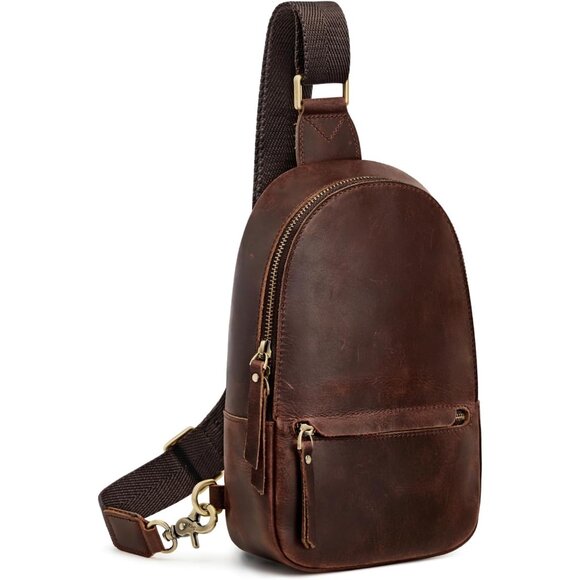 S-ZONE Leather Small Crossbody Sling Bags for Women & Men - Picture 8 of 8